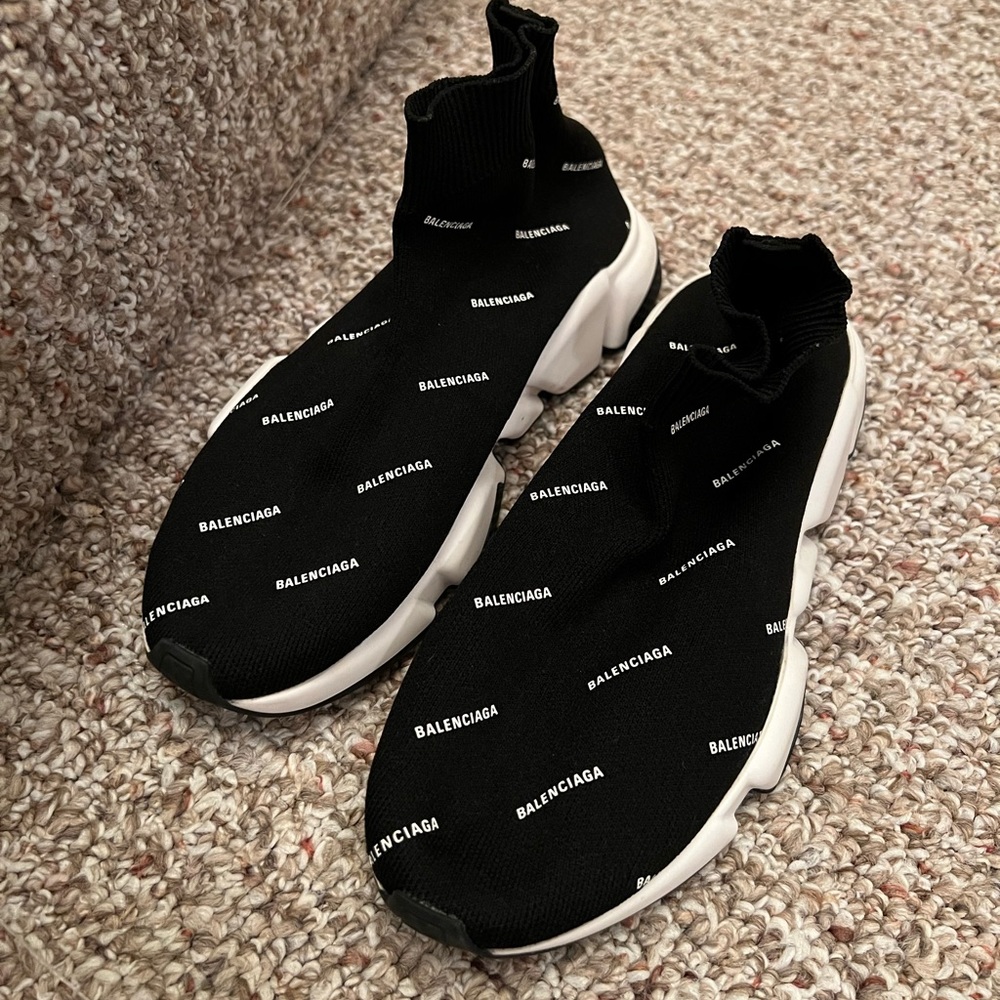 Balenciaga Logo Print Speed Sneaker